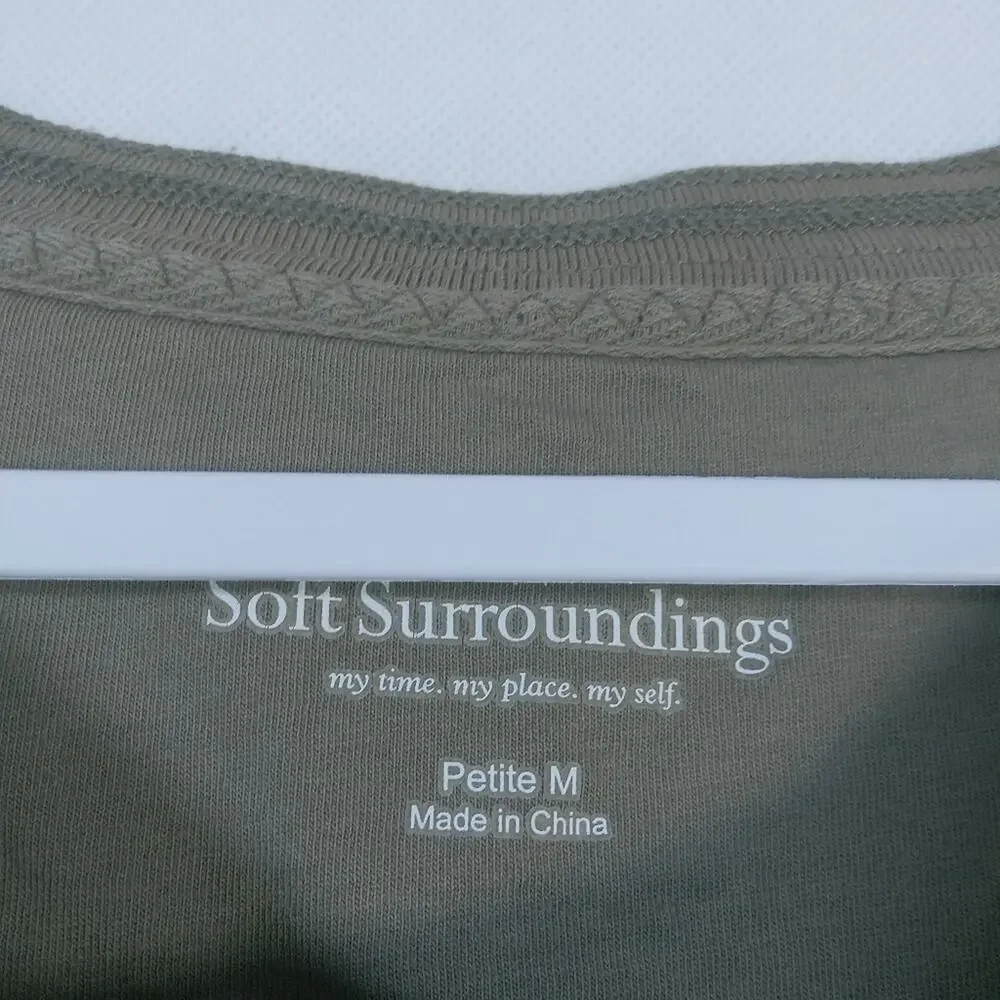Soft Surroundings Brown Peruvian Pullover Top Size PM